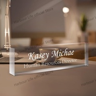Engraved Acrylic Name Plate for Desk |Desk Name Plate Personalized| Custom Employee Appreciation Gif