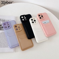 [Woo Fashion Case] เคสโทรศัพท์กระเป๋าสตางค์หนังการ์ดสล็อตสำหรับ iPhone 14 Pro Max 13 12 11 XR XS X 7 8 Plus SE 3กรอบเคสกันกระแทกมือถือซิลิโคนนิ่ม