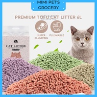 Premium Super Clumping Cat Litter Tofu Cat Litter Sand 6L _mimi