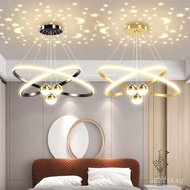 Zhongshan Restaurant Lamp Bedroom Atmospheric Starry Sky Nordic Creative Circular Starry Sky Lamp Mo