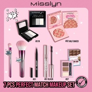 ชุดเมคอัพ MISSLYN-7 ชิ้น Perfect Match, อายแชโดว์ Perfect Match มี 3 เฉดสีที่เข้มข้น, ไลเนอร์เหลวแม่