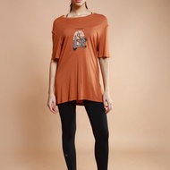 asana eco 生態意識系列-laid back 寬鬆tshirt-磚橘-老鷹