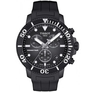 Original TISSOT Seastar 1000 Chronograph Quartz Black Dial Men's Watch T120.417.37.051.02