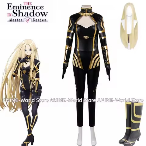 Anime The Eminence In Shadow Alpha Cosplay Costume Uniform Wig Shoes Shadow Garden Seven Shadows Wom