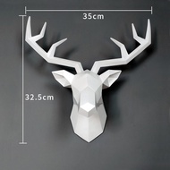 3D Kepala Rusa Dekorasi Dinding Modern Patung Hewan Resin Patung