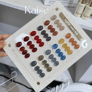 เซ็ทสีเจลแฟลช 12 สี Kaise Gemstone Crystal Sand and Diamond เซตสีเจลทาเล็บ แถมชาร์ตสำเร็จรูป -wenail