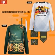 Unisex Baju Batik Jersey Sarawakian Sarawak Design Lengan Panjang Long Sleeve Burung enggang Design 