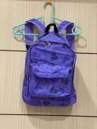 免運費 free shipping 安那蘇 紫色 圖騰 蝴蝶 背包 雙肩包 輕便包 輕巧 收納 包 品牌 滿版 塗鴉 印花 外出包 隔夜包 Anna Sui butterfly purple backpack travel bag