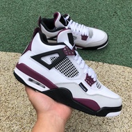 LJR BATCH AJ4 Big Paris Pure Original Air Jordan 4 PSG AJ4 Wine Red Saint German Joint Branded