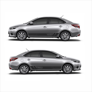 Toyota Vios TRD Linear Decal Design Gloss Black Color Cut Out Vinyl Sticker