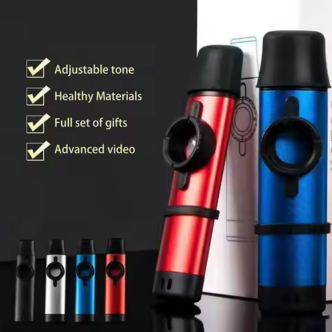 1pcs Metal Kazoo 5color Playing Kazoo Beginner Dual Use Simple Musical Instrumen Portable Mouth Kazo