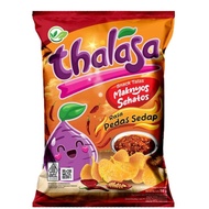 Thalasa Snack Keripik Talas Rasa Pedas Sedap Kemasan isi 55 g