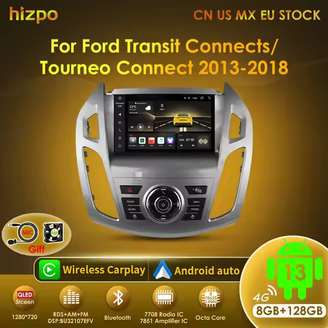 Hizpo 9" Android Car Radio for Ford Transit Connect Ford Tourneo Connect 2013 - 2018 Autoradio Multi