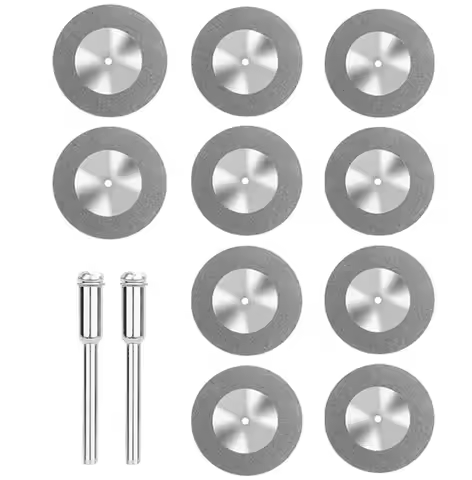 10Pcs Diamond Cutting Disc Mini Circular Saw Blades for Dremel Rotary Tools Wood Glass Stone & Tile 