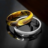 Dayshion Cat Eye Ring Unisex Stainless Ring Wedding Ring Elegant Ring For Women Men Cat Eye Jewelry