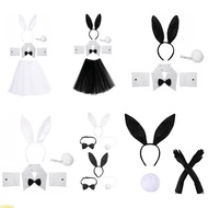 PLM Bunny Cosplay Costume Women Easter Bunny Costume Set Rabbit Headband Costume
