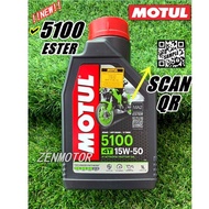 ✅100% ORIGINAL MOTUL 4T 5100 15W50 // 10W40 MOTUL MINYAK HITAM MINYAK ENJIN ENGINE Y15 LC135 OIL FIL