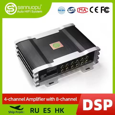 Sennuopu X10B Car Audio 4 Ch Power Amplifier 8 Channel Dsp Processor Bluetooth Amp Equalizer Amplifi