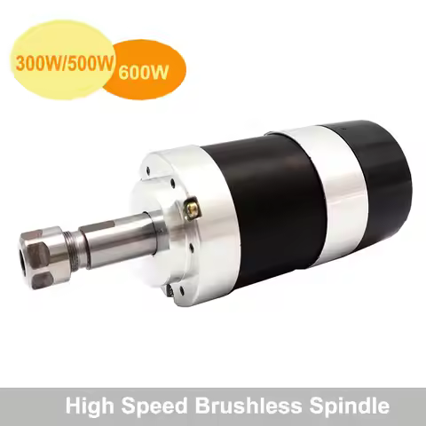NEW 300W 500W 600W CNC Brushless Spindle 55MM Diameter ER11/ER16 Chuck 48VDC Voltage Bounce Rate Sma