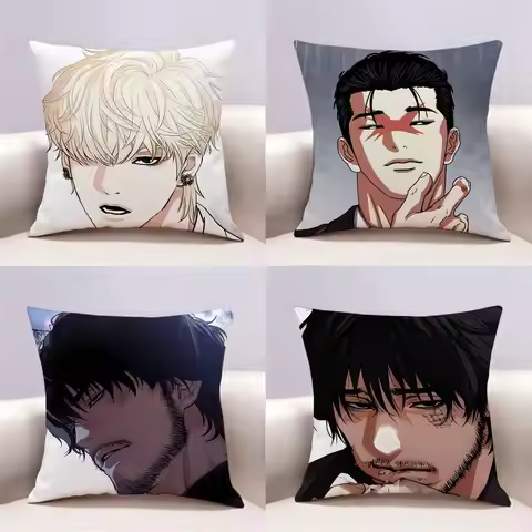L-Lookism Manhwa Double-sided print Pillow Case for Sofa Living Room Home office Decor Protective Co