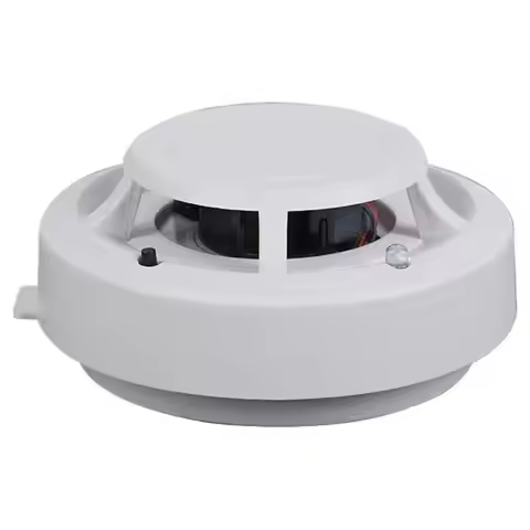 Fire Detector Small Home Fire Smokes Alarm Battery Operated Photoelectric Fire Detector With Test Bu