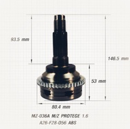 หัวเพลาขับ หัวเพลาขับนอก มาสด้า โปรทีเจ้ MAZDA PROTEGE 1.6 1600cc มี ABS ฟันนอก 26 ฟันใน 28 บ่าซีล 5