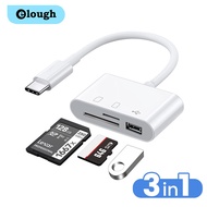 Elough Type-C Adapter TF CF SD Memory Card Reader OTG Writer Compact Flash USB-C Card Reader