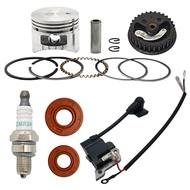 Ignition Coil 35mm Piston Camshaft Pulley Oil Seal Spark Plug Kit For GX25 GX 25 25cc 4 Stroke Lawn 