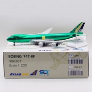 Air Plane SQ Wings 1: 200 Alloy Airplane Model Atlas Airlines B747-8F N863GT