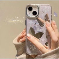 🔥ส่งจากไท🔥กระจกเงา ผีเสื้อ ดาว สวย สาว เคสไอโฟน 14Pro max เคส for iPhone 11 12 13 14 12Pro 13Pro case