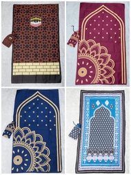 (SKR) Sajadah Travel Sajadah Traveling Pouch Souvenir Umroh Sajadah JUMBO / KECIL Motif Al-Bahar Saj