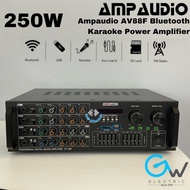 Karaoke Amplifier Ampaudio AV88F Bluetooth Stereo Amplifier Wireless Audio Home Karaoke Power Amplif