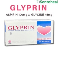 Glyprin 30 tablets - Aspirin 100mg & Glycine 45mg/ Generic of Cardiprin