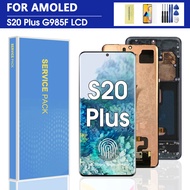For Samsung S20 Plus LCD Display 5G G986B/DS G986F AMOLED Screen with Frame Touch Digitizer G985F Co