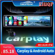 EIUQP K4 Car Rearview Mirror DVR Wifi Carplay &amp; Android Auto 4K 2160P Dash Cam GPS Navigation Driving Video Recorder Dual Lens FM AUX QIVBI