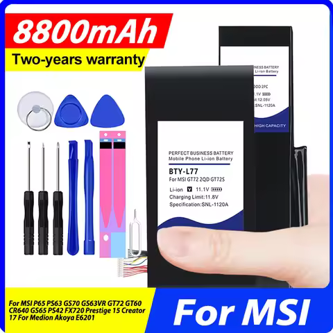 BTY-M6D BTY-L76 BTY-M48 BTY-S14 Battery For MSI A6400 GS70 GS65 PS42 GE70 CR640 GT72 GT60 GF63 2OD 2