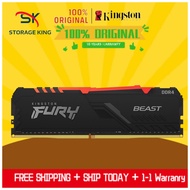 Kingston Fury Beast RGB DDR4 2666Mhz /3200Mhz /3600Mhz Desktop Gaming PC Memory DIMM RAM(8GB/16GB/32