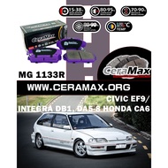 CERAMAX CARBON CERAMIC MG1133R HONDA CIVIC EF9 INTEGRA DB1 DA5 DA8 CA6 FRONT BRAKE PADS