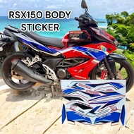 RSX 150  Body Cover Stripe Sticker RSX150 RSX BODY STICKER COVER SET F1654H COLOUR PART FRAME stripe