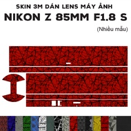 Nikon Z 85mm f1.8 S Lens Skin (Many models) | Decal Film 3M protective sticker for Nikkor 85 mm came