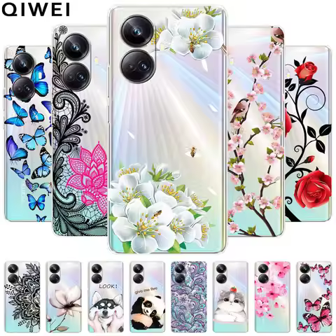 For Realme 10 Pro+ Plus 5G Case Cute Soft Silicon Clear TPU Coque for Realme 10 Pro 5G Phone Cover R
