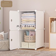 Tủ lưu trữ bảo quản quần áo chống bụi ẩm mốc lắp ghép đa năng thông minh màu Bộ trắng hình mèo vua -