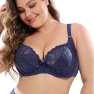 PARIFAIRY lace bra plus size bra wired with thin inner padding breathable padded bra 38D 40D 42D 44D