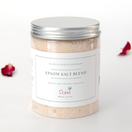 Epsom Salt Blend (Rose &amp; Geranium essential oil 100%) Bath salt เกลือสปา Magnesium sulfate แมกนีเซียม ซัลเฟต
