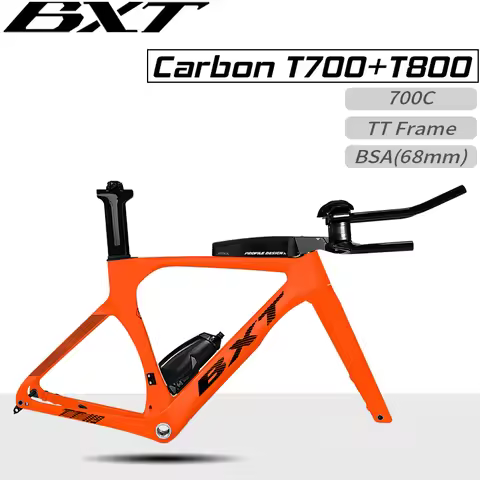 BXT T700+T800 Carbon Fiber TT Bike Frame Set Lightweight Aero Triathlon Racing Bicycle Frame