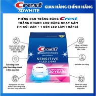 Crest Sensitive + Led light Teeth Whitening Strips Fullbox 14 packs of Crest Teeth Whitening Strips 