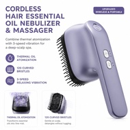 Cordless Electric Scalp Massager Hair Oil Applicator Brush with Warm Mist, 3-Speed Vibration, USB-C 