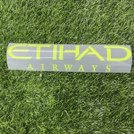 Etihad airways yellow fluorescent sponsor for jersey