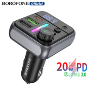 BOROFONE BC50 PD20W Wireless Car Bluetooth FM Transmitter Fast Charging QC3.0 Bluetooth 5.4 Wireless