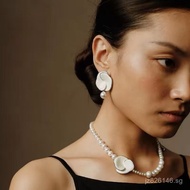 Ear Studs S925Flower Light Luxury Silver Plated Needle Internet Celebrity Versatile Earrings Exquisi